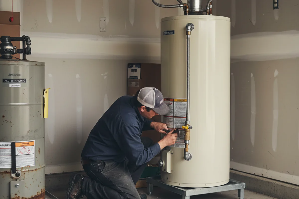 Water heater and shutoff valve replacement in Sloughhouse